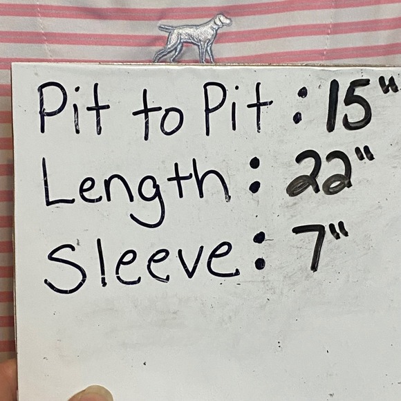 Fieldstone Pink White Stripe Polo Shirt Dog Logo Boys Youth Medium - Picture 5 of 6